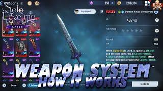 Solo Leveling Arise  Weapon guide What you need to know about the Weapon system [upl. by Barth]