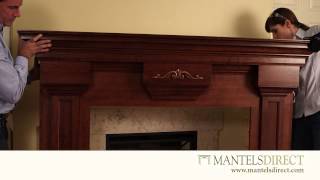 Wood Fireplace Mantel Surround  Installation  MantelsDirectcom [upl. by Frannie]