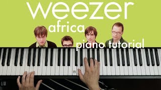 Africa  Weezer  piano tutorial  FREE sheet music [upl. by Clemen]