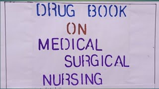 Drug study on medical surgical nursing drug book drugstudy drug msn nursing imaginary classes [upl. by Ahsai820]