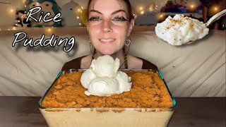 RICE PUDDING MUKBANG Vegan No Talking [upl. by Olemrac]