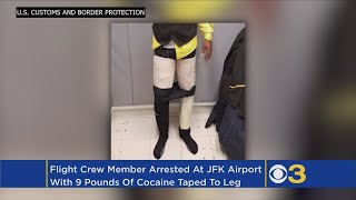 Airline Worker Busted With 9 Pounds Of Cocaine Taped To Legs [upl. by Engelbert309]