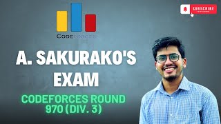 Sakurakos Exam  Codeforces Round 970 Div 3  solution in Bangla [upl. by Bigler]