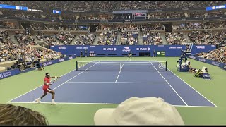 🇨🇦 AugerAliassime vs 🇺🇸 Tiafoe COURT LEVEL [upl. by Ayt]