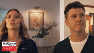 Scarlett Johansson amp Colin Jost Star In Amazon’s Alexa Super Bowl Commercial  THR News [upl. by Adlev613]