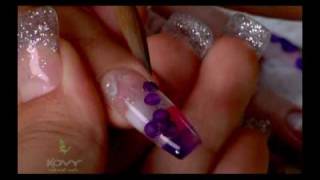 Video uñas decoradas Violet Garden by kovy [upl. by Seibold]