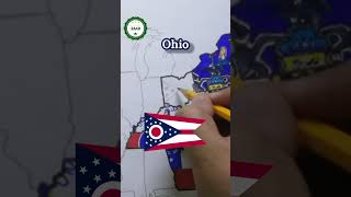 Ohio flag map drawing [upl. by Akenehs521]