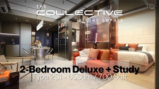 Singapore Showflat Tour  THE COLLECTIVE AT ONE SOPHIA I 2 Bedroom Deluxe  Study I OrangeTee AAG [upl. by Branch395]