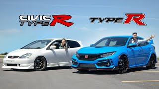 2020 Honda Civic Type R vs 2002 EP3 Civic Type R  VTEC Wars [upl. by Cusack]