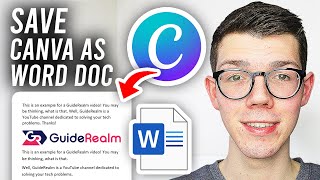 How To Save Canva Design As Word Document  Full Guide [upl. by Orva]