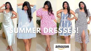 CUTE Summer Dresses Summer Must haves AmazonFashion 2022 [upl. by Judon]