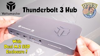 YottaMaster  ThunderBolt 3 Hub with Dual M2 NVMeSATA SSD Enclosure  REVIEW [upl. by Les]