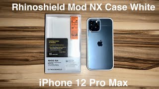 Rhinoshield Mod NX iPhone 12 Pro Max Case White unboxing amp install [upl. by Engvall]