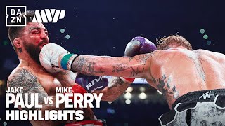 FIGHT HIGHLIGHTS  JAKE PAUL VS MIKE PERRY [upl. by Micro]