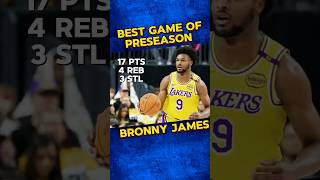 Bronny Best Preseason game bronnyjames bronny nba nbahighlights lakers [upl. by Assin884]