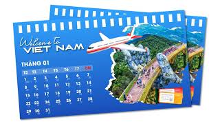 Hướng dẫn thiết kế bộ số lịch 2024  Design Calendar 2024 [upl. by Doomham]