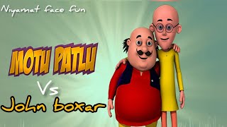 niyamat face fun new coming to video motu Patlu john boxar fight [upl. by Morna727]