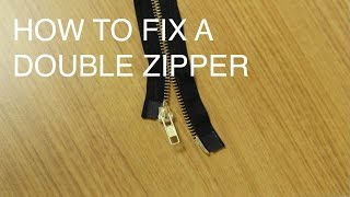 How to FixRepair a Double Slider Zipper Two Way Separating [upl. by Aneetsirhc]