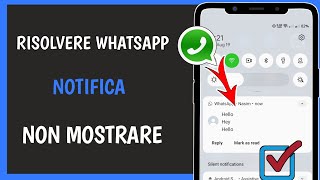 FIX Notifica Whatsapp che non mostra il problema  Notifiche WhatsApp non funzionanti ✅ [upl. by Iffar842]