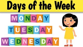 Days of the Week song  7 days of the Week  Kids preschool teaching  kiddy zone  vocabulary [upl. by Yelroc]