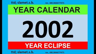 calendar year 2002 calendar blog eclipse education music entertainment inggeris [upl. by Llehctim]