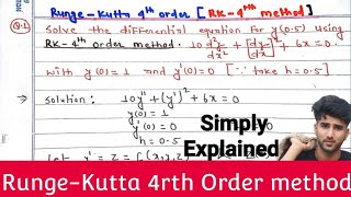 Runge kutta 4th order method  Rk4 method Numerical Method [upl. by Eserehc]