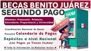 ✅📆 Calendario Nacianal 💥Becas Benito Juárez 🚨 SEGUNDO PAGO 🔔 Nive Básica Media Superior y Superior [upl. by Norha752]