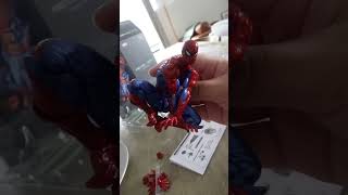 Amazing Yamaguchi SpiderMan Revoltech Action Figure Unboxing📦 [upl. by Kcirednek]