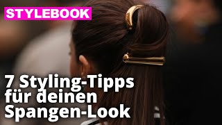 Frisuren mit Haarspangen  STYLEBOOK [upl. by Nosreme]