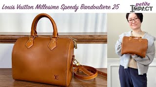 Review of Louis Vuitton Millesime Speedy Bandouliere 25 [upl. by Ynittirb630]