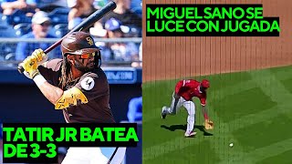 Tatis Jr Batea De 33 Con San Diego🔥Miguel Sano Se Luce Con Joyita Defensiva [upl. by Ellehcyt]