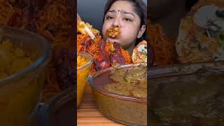 Chicken biryani with chicken legpiece eatingshow food mukbang maltispicelove youtubeshorts [upl. by Lalla]