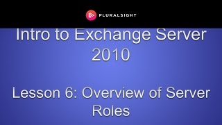 Exchange Server 2010 Server Roles [upl. by Cahra]