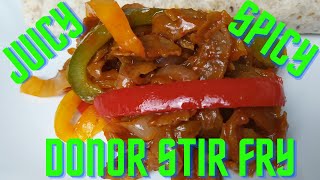 Spicy Donor Kebab Recipe  Easy Donner Stir Fry Recipe In 10 minutes [upl. by Aneertak31]