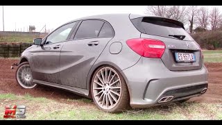 2014 MERCEDES A 45 AMG  4K RALLY AND SOUND [upl. by Olegnaleahcim736]