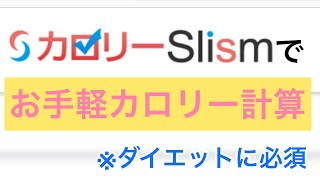 【カロリーSlismの紹介】ダイエットの強い味方！PFCバランスまで丸分かり [upl. by Nitnelav]