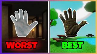 Top 5 BEST and WORST gloves in SLAP BATTLES👏  Slap Battles  Roblox [upl. by Leola]