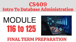 CS409 Topic 116 to 125 [upl. by Damalas174]