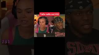 Talia Mar Outs KSI 🤣 [upl. by Aerbma]