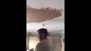 Plastering over an artex ceiling [upl. by Eilsek26]