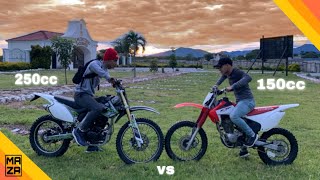 CRF 150F vs CROSSMASTER 250 [upl. by Akeimahs]