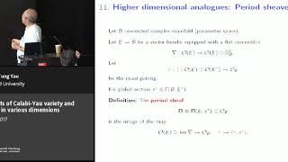 ShingTung Yau  Aspects of CalabiYau variety and SCFTs in various dimensions [upl. by Soinski]