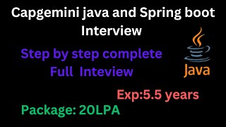 Capgemini Java Interview Questions amp Answers Experienced Candidates for the 55 yrs experienced [upl. by Bak]