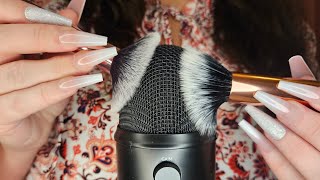 ASMR  Brush Tapping While Mic Brushing 💯 So tingly 🤌 [upl. by Arekat738]