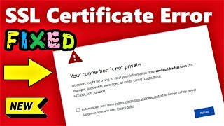 SSL Certificate Error in Google Chrome FIXED  How to fix Google Chrome SSL Certificate Error [upl. by Annehs14]