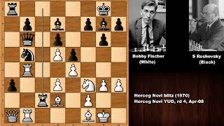 Fierce Rivalry Bobby Fischer vs Samuel Reshevsky  Herceg Novi Blitz 1970 [upl. by Sakul534]