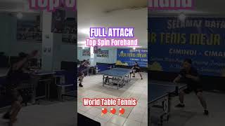 Full Attack Top Spin Forehand worldtabletennis pingpong tabletennisplayer pingpongtable sports [upl. by Yrekcaz]