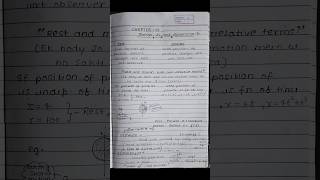 Class 11th Physics Chapter 2 quotMOTION IN A STRAIGHT LINEquot🕊️ Handwritten Notes 🎶  jee pcm shorts [upl. by Natika]