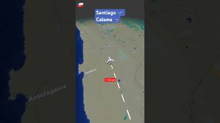 Flight from Santiago to Calamachile ✈️ by latam airlines 🇨🇱 travelroutes airline map [upl. by Flodur311]