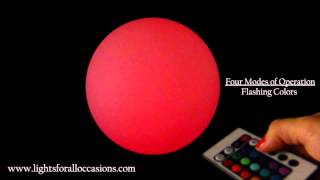 Lighted Rainbow Color Changing Orb Remote Control RechargeableMultiFunctionDemo [upl. by Releyks]